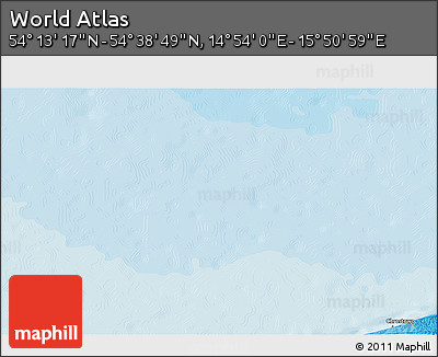 Political 3D Map of the Area around 54° 26' 3" N, 15° 22' 30" E