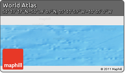 Physical Panoramic Map of the Area around 54° 26' 3" N, 15° 13' 29" W