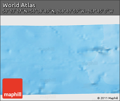 Political 3D Map of the Area around 54° 26' 3" N, 168° 13' 29" W