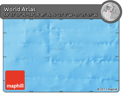 Physical Map of the Area around 54° 26' 3" N, 16° 4' 29" W
