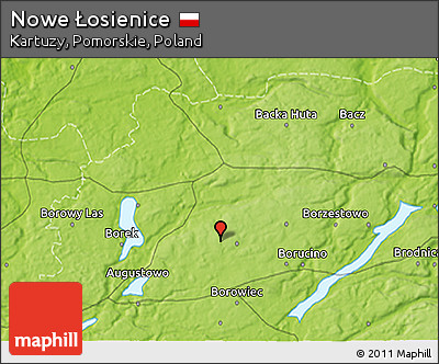 Physical 3D Map of Nowe Łosienice