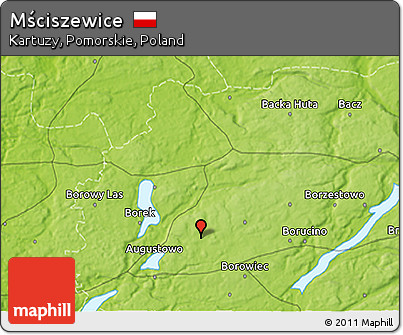 Physical 3D Map of Mściszewice