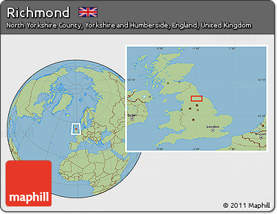 Savanna Style Location Map of Richmond