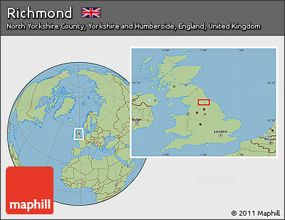 Savanna Style Location Map of Richmond