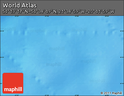 Physical Map of the Area around 54° 26' 3" N, 21° 10' 29" W
