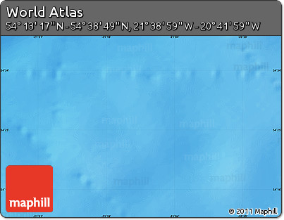 Physical Map of the Area around 54° 26' 3" N, 21° 10' 29" W