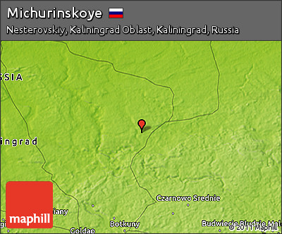 Physical 3D Map of Michurinskoye