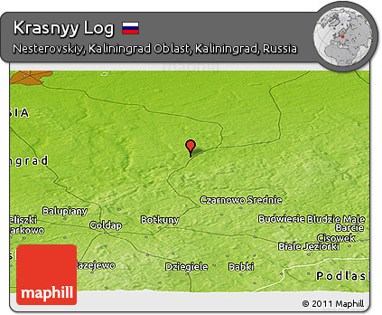 Physical Panoramic Map of Krasnyy Log
