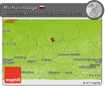 Physical Panoramic Map of Michurinskoye