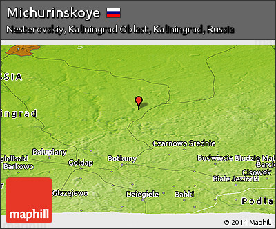 Physical Panoramic Map of Michurinskoye