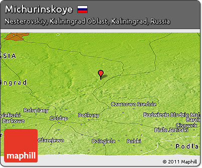Physical Panoramic Map of Michurinskoye