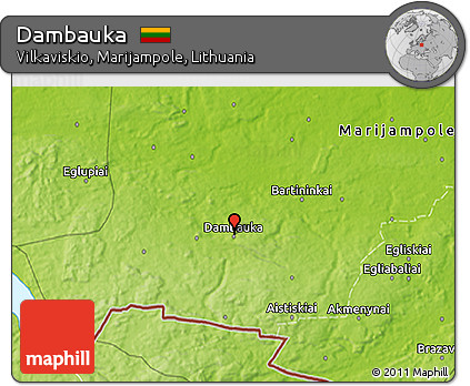 Physical 3D Map of Dambauka