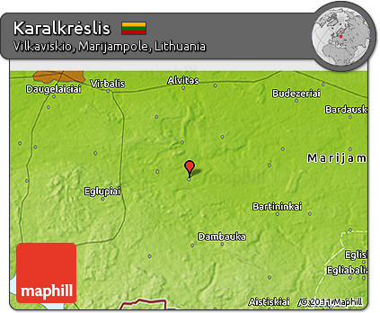 Physical 3D Map of Karalkrėslis