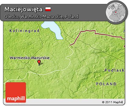 Physical 3D Map of Maciejowięta