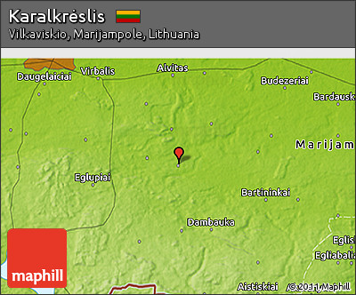 Physical 3D Map of Karalkrėslis