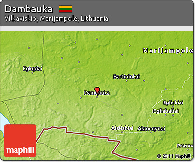 Physical 3D Map of Dambauka