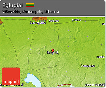 Physical 3D Map of Ėglupiai