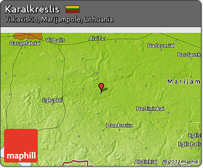 Physical 3D Map of Karalkrėslis