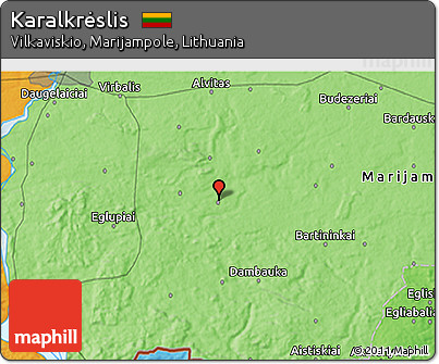 Political 3D Map of Karalkrėslis