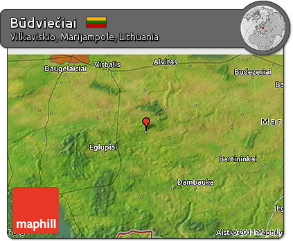 Satellite 3D Map of Būdviečiai