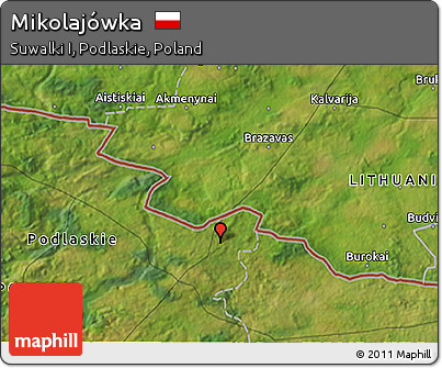 Satellite 3D Map of Mikolajówka