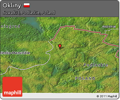 Satellite 3D Map of Okliny