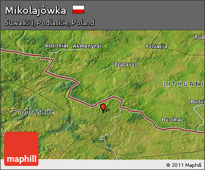 Satellite 3D Map of Mikolajówka