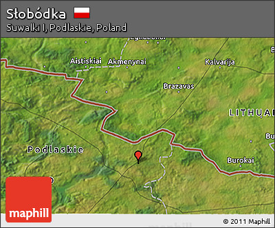 Satellite 3D Map of Słobódka