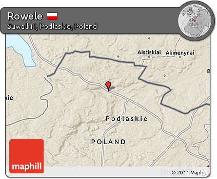 Shaded Relief 3D Map of Rowele