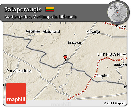 Shaded Relief 3D Map of Salaperaugis