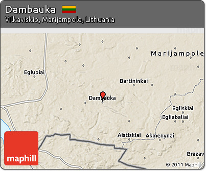 Shaded Relief 3D Map of Dambauka