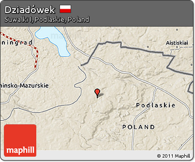 Shaded Relief 3D Map of Dziadówek