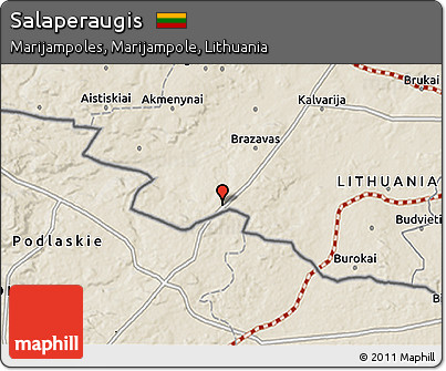 Shaded Relief 3D Map of Salaperaugis