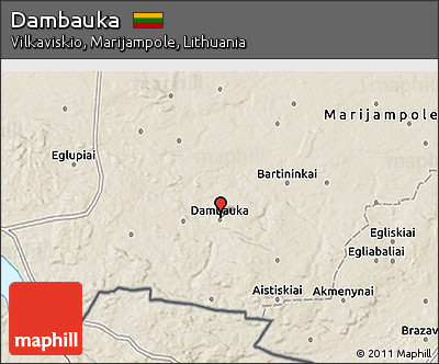 Shaded Relief 3D Map of Dambauka