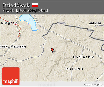 Shaded Relief 3D Map of Dziadówek