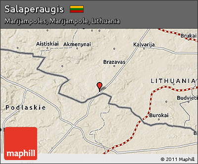 Shaded Relief 3D Map of Salaperaugis