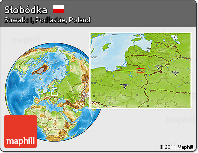 Physical Location Map of Słobódka