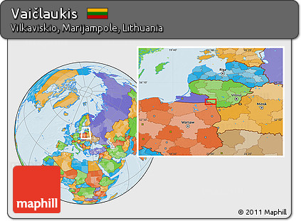 Political Location Map of Vaičlaukis