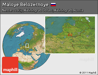 Satellite Location Map of Maloye Belozërnoye