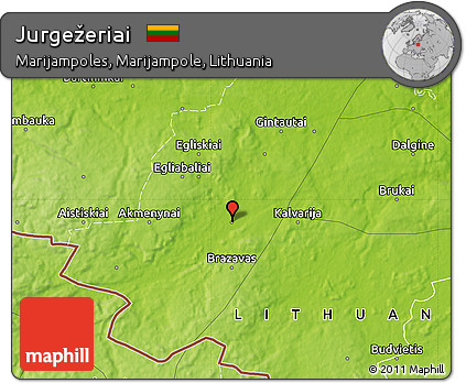 Physical Map of Jurgežeriai