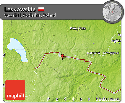 Physical Map of Laskowskie