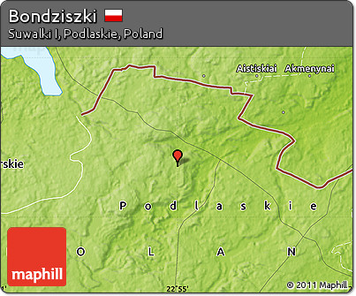 Physical Map of Bondziszki