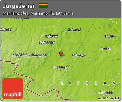 Physical Map of Jurgežeriai
