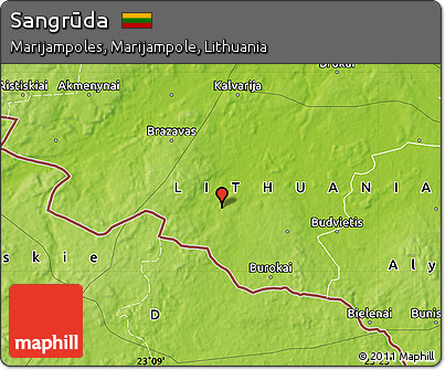 Physical Map of Sangrūda