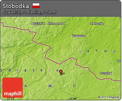 Physical Map of Słobódka