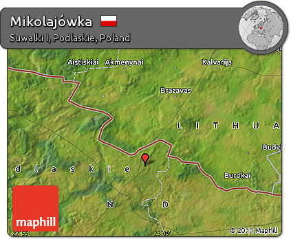 Satellite Map of Mikolajówka