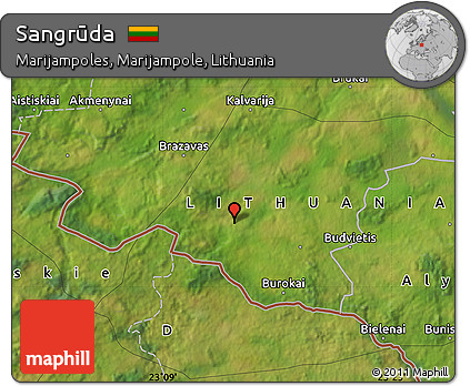 Satellite Map of Sangrūda