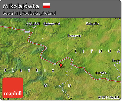 Satellite Map of Mikolajówka