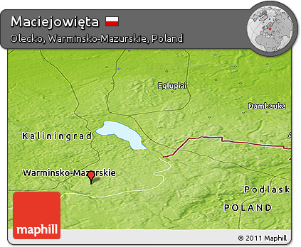 Physical Panoramic Map of Maciejowięta