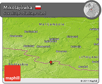 Physical Panoramic Map of Mikolajówka